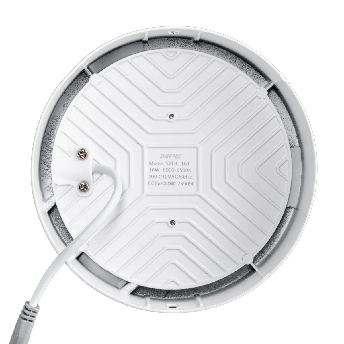 Đèn LED downlight MPE tròn nổi tràn viền trắng 16W series SRDL