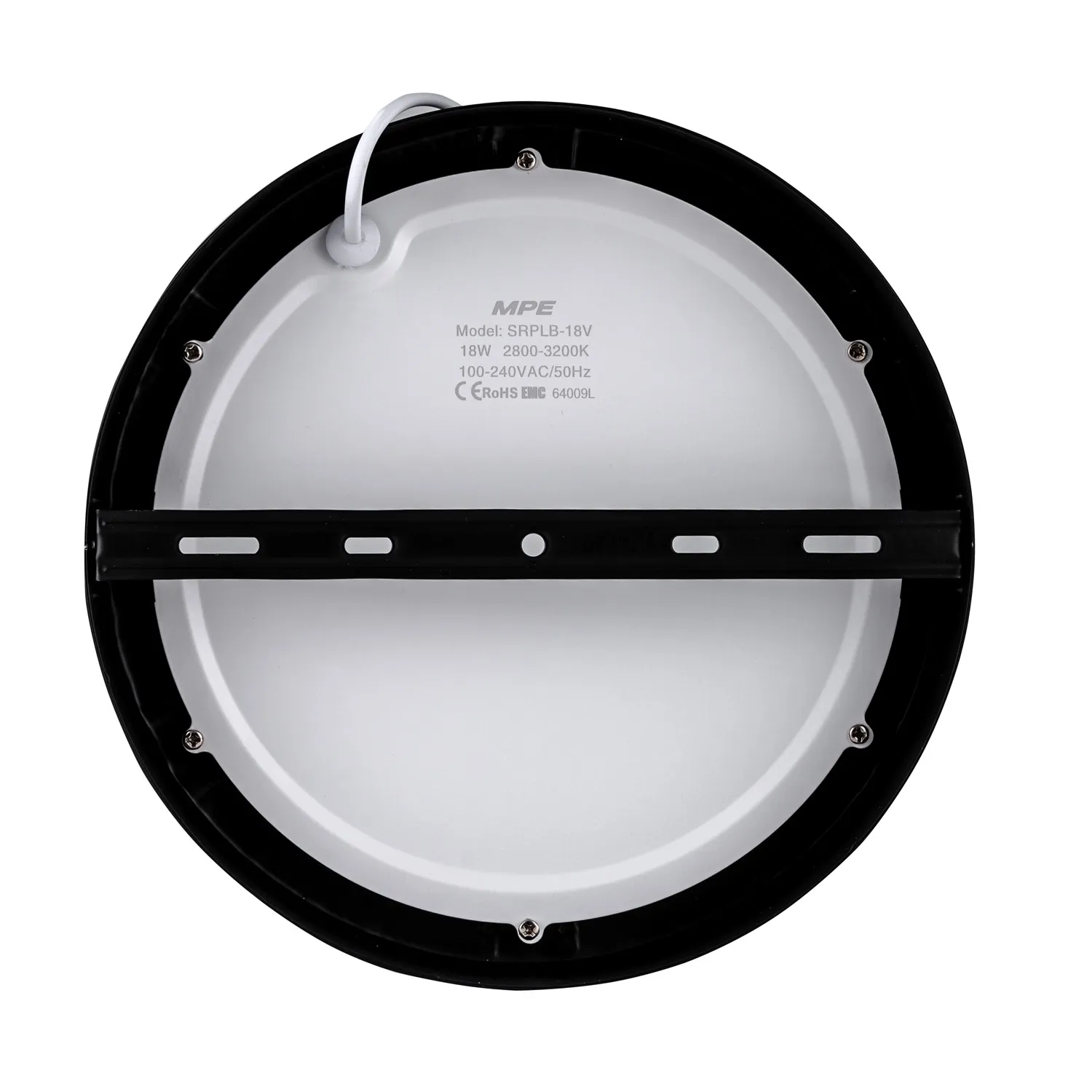 Đèn LED ốp trần MPE tròn 18W viền đen