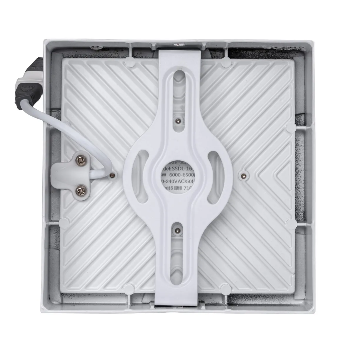 Đèn LED downlight MPE vuông nổi tràn viền trắng 16W series SSDL