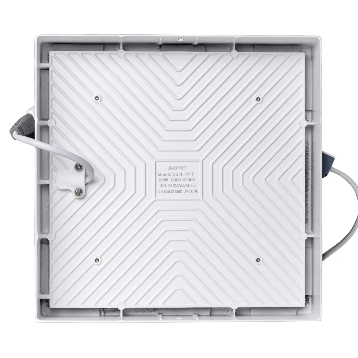 Đèn LED downlight MPE vuông nổi tràn viền trắng 24W series SSDL