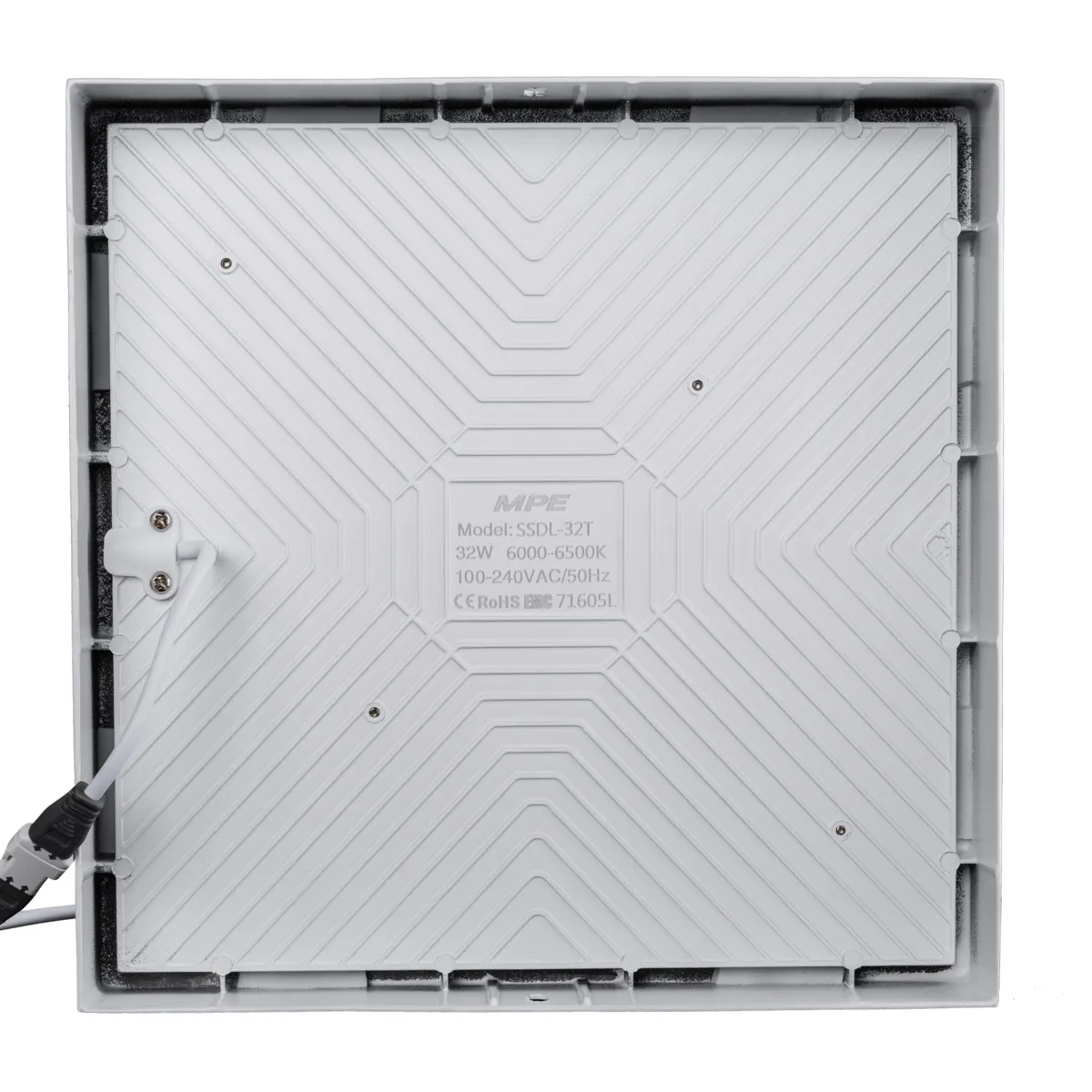 Đèn LED downlight MPE vuông nổi tràn viền trắng 32W series SSDL