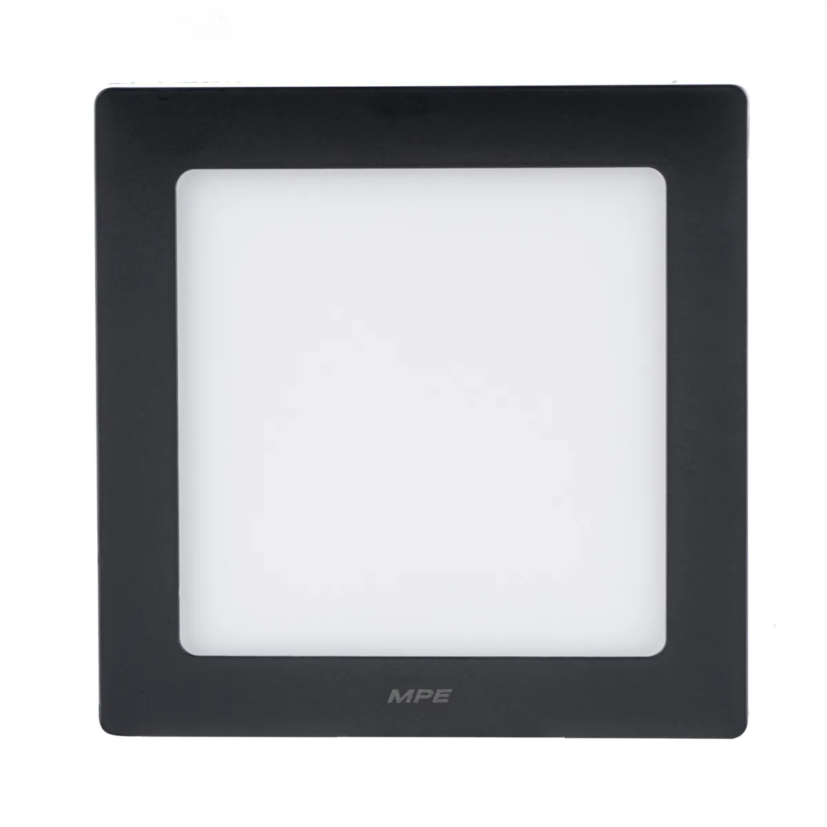 Đèn LED ốp trần MPE vuông 12W viền đen 1200Lm