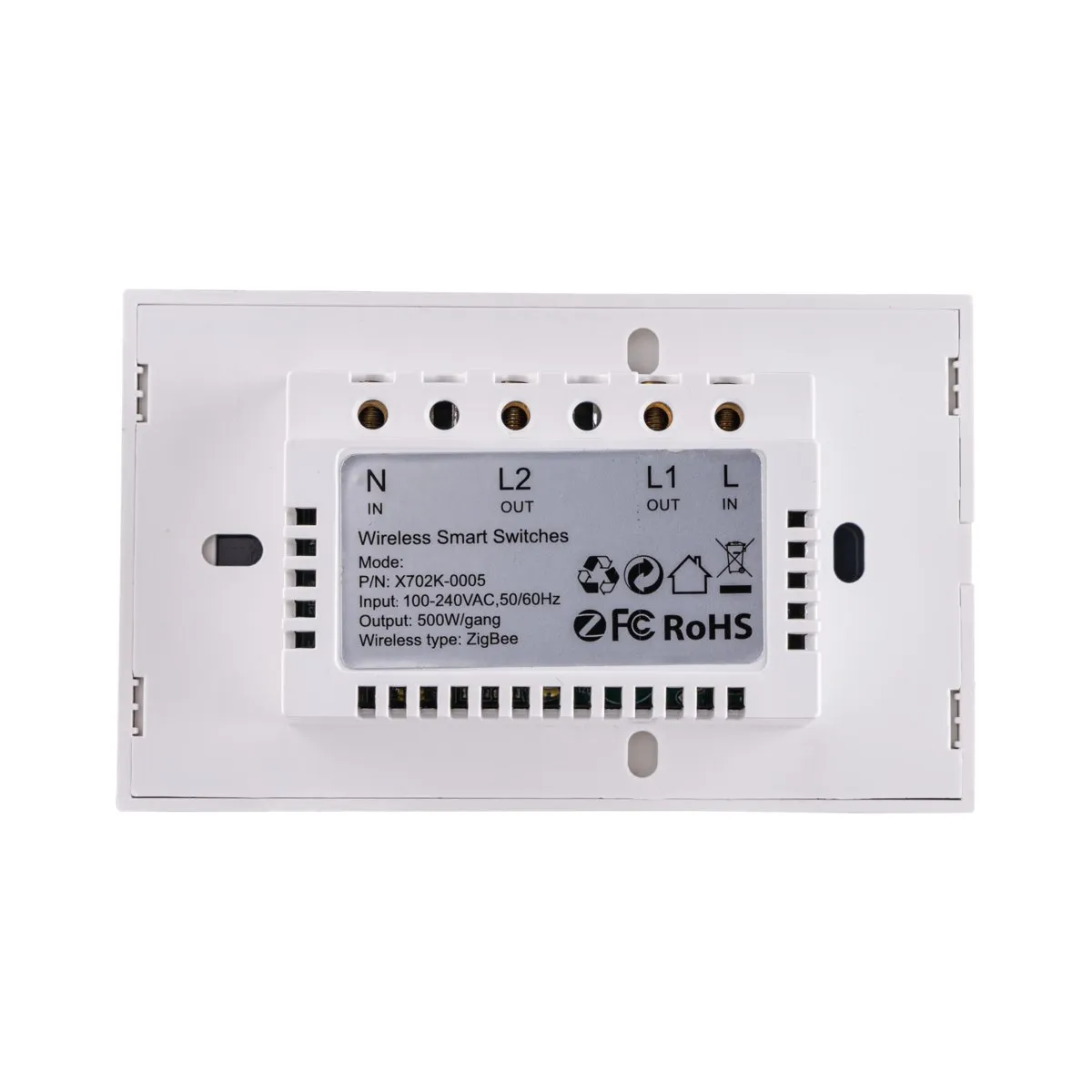 Mặt 2 công tắc MPE chữ nhật Zigbee