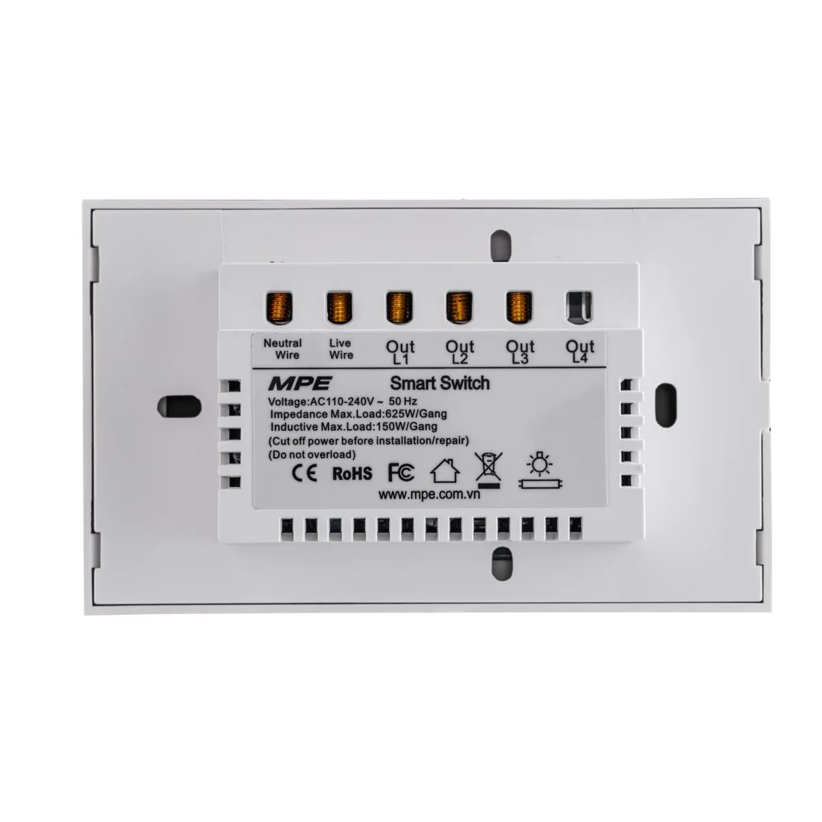 Mặt 3 công tắc MPE chữ nhật