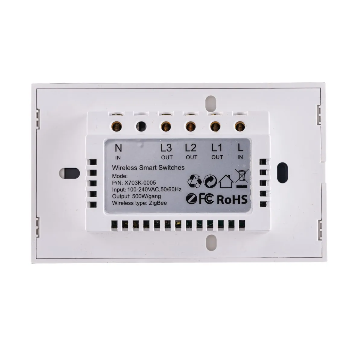 Mặt 3 công tắc MPE chữ nhật Zigbee