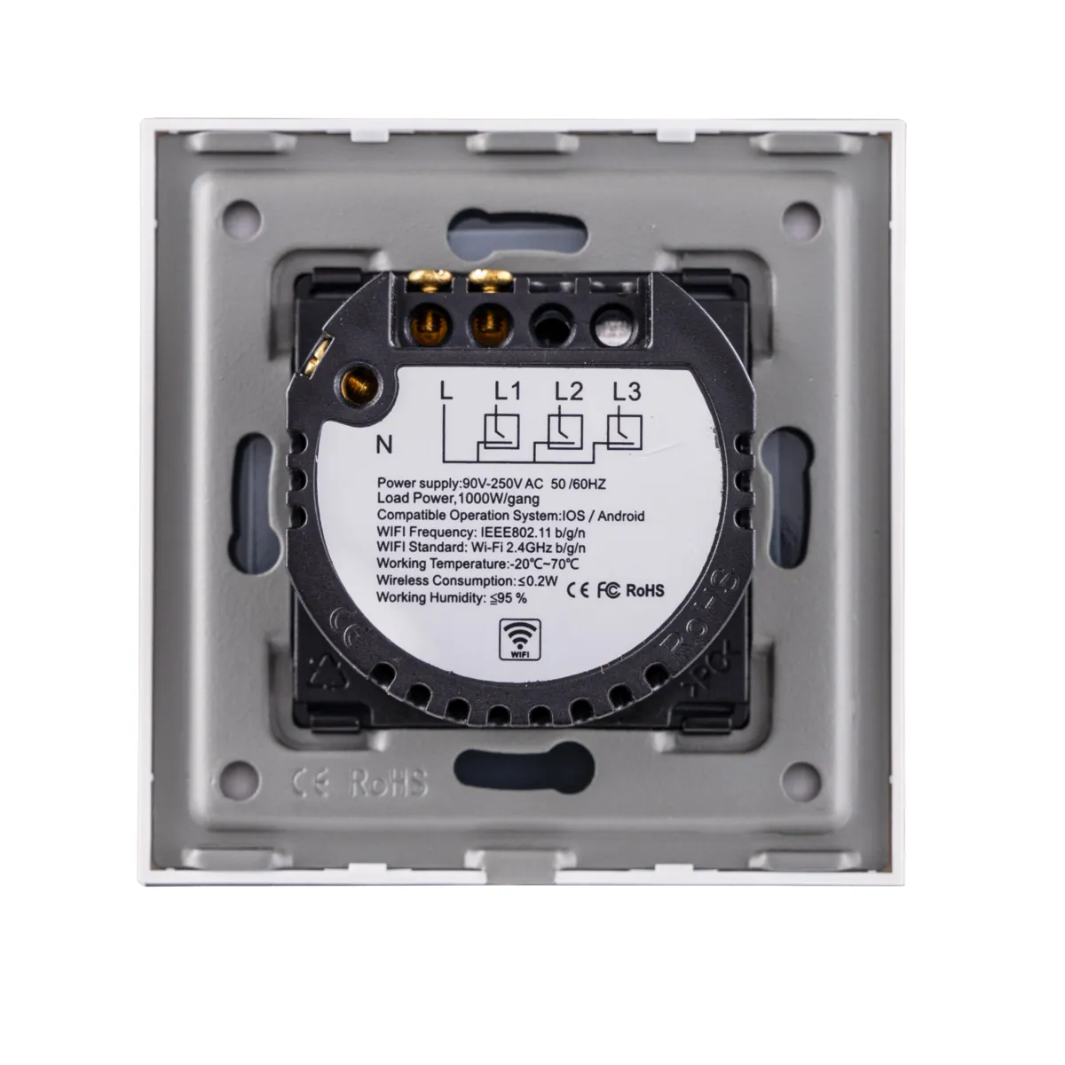 Mặt 1 công tắc MPE wifi (vuông)
