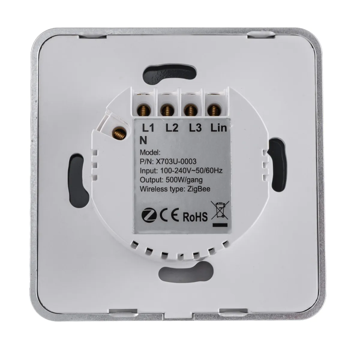 Mặt 3 công tắc MPE vuông Zigbee
