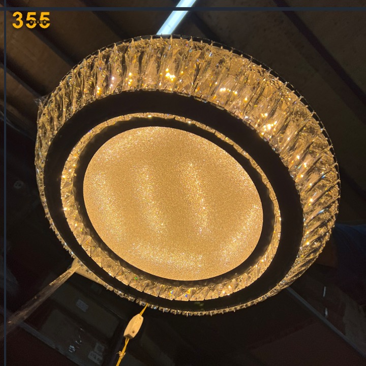 Đèn ốp trần pha lê 355 Decor OTPL3512 LED 3 CĐ