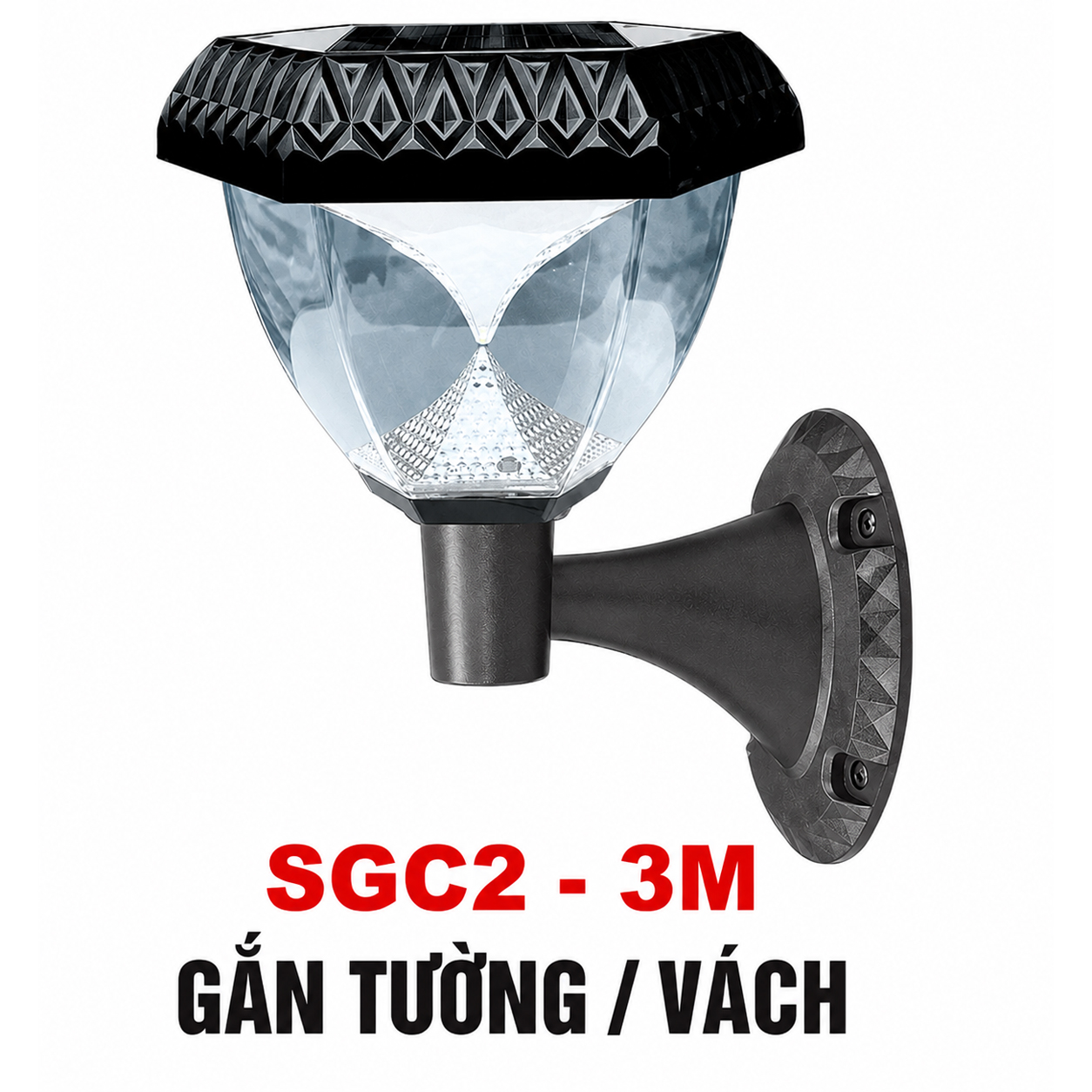 Đèn gắn tường năng lượng mặt trời Kawaled SGC2-3M 2W