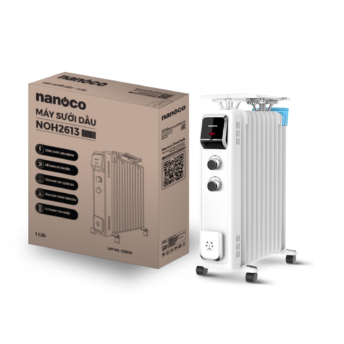 Máy Sưởi Dầu Nanoco NOH2613