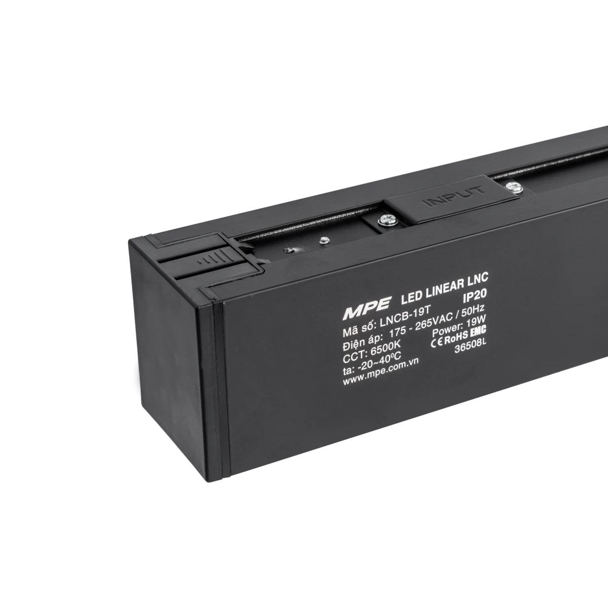 Đèn led linear MPE LNCB 19W màu đen