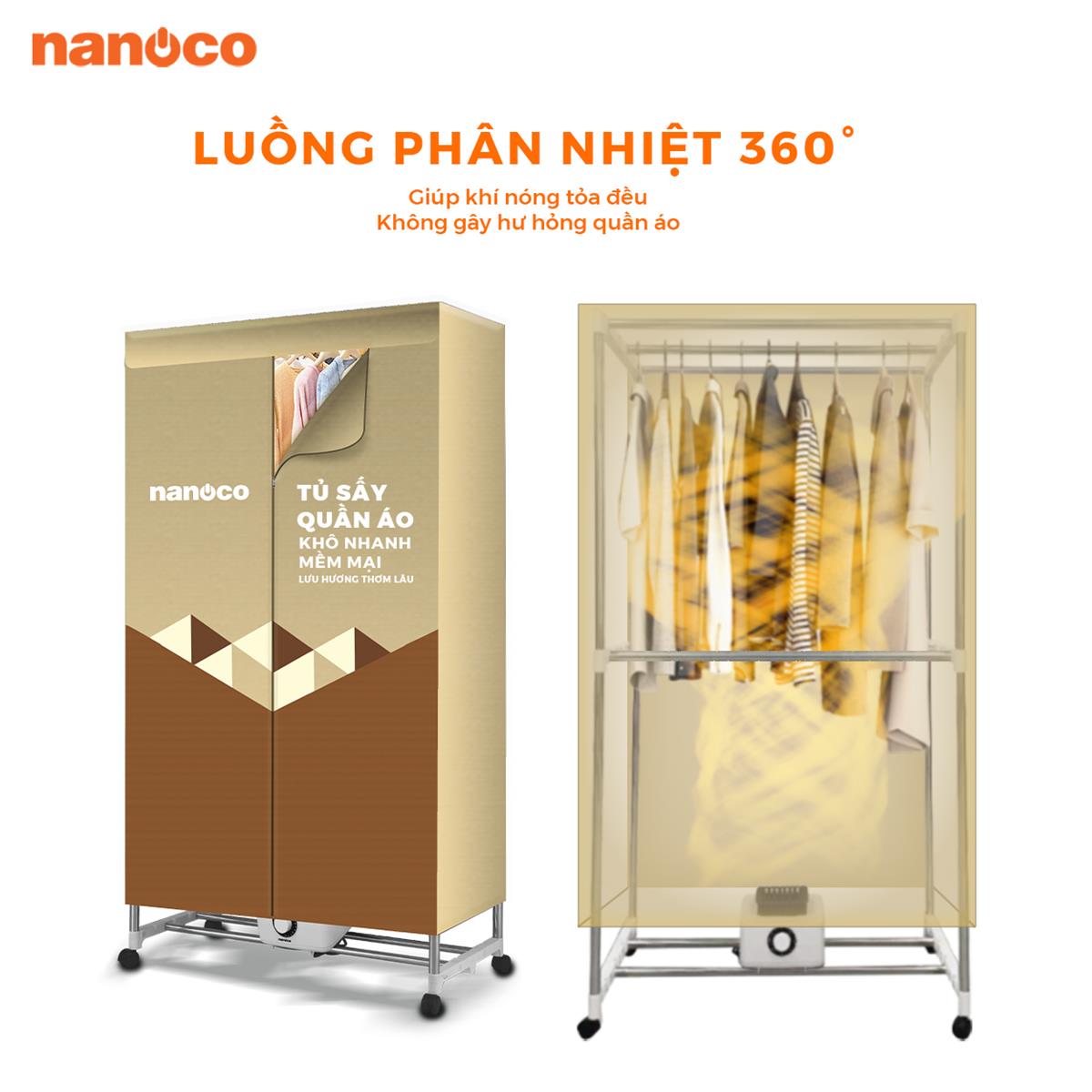 Tủ sấy quần áo Nanoco NCD2006 2000W