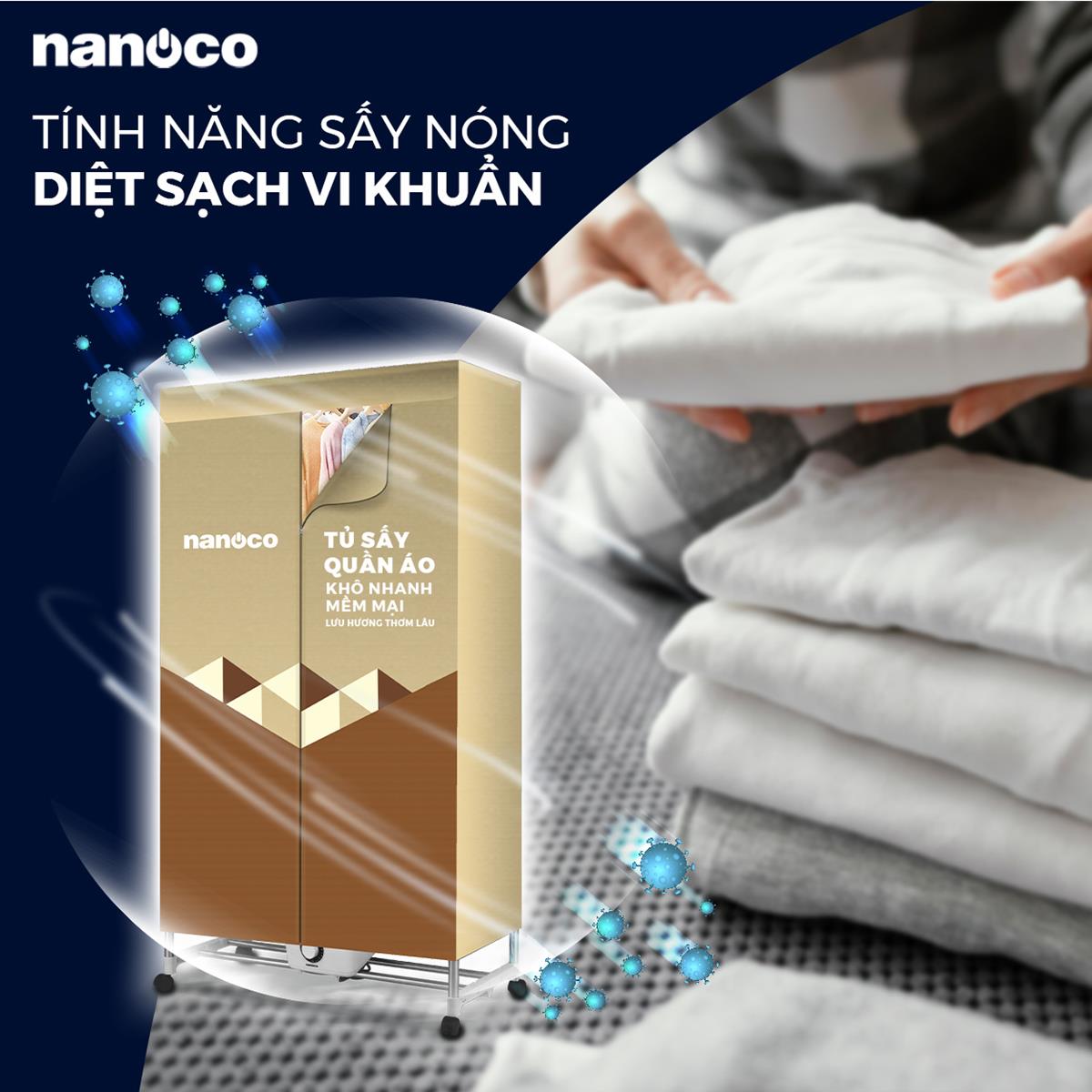 Tủ sấy quần áo Nanoco NCD2006 2000W