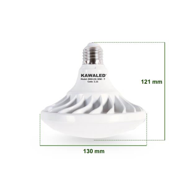 Bóng led bulb đĩa bay (UFO) nhôm đúc Kawaled 30W