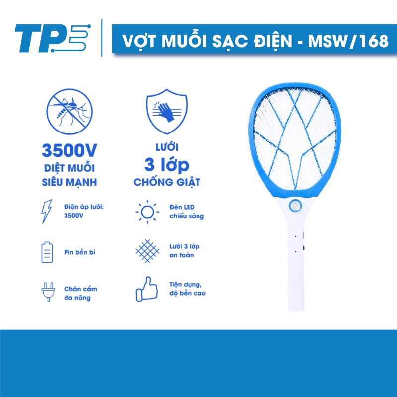 Vợt muỗi sạc điện TIẾN PHÁT có đèn led chiếu sáng MSW/168