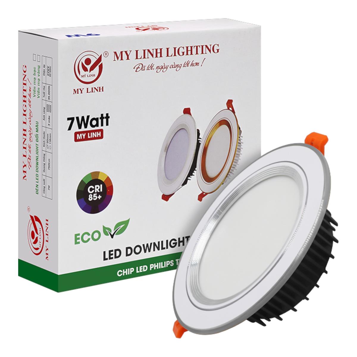 Đèn Downlight 3 màu 7W chip Philips