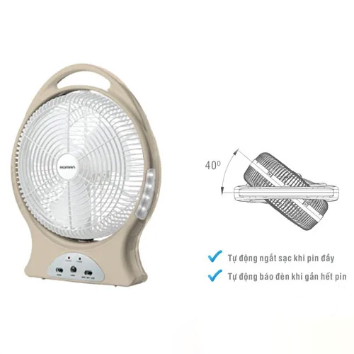 Quạt sạc Roman công suất 22W