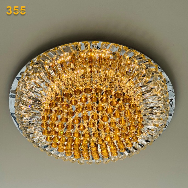 Đèn ốp trần pha lê 355 Decor OTPL3513 LED 3 CĐ