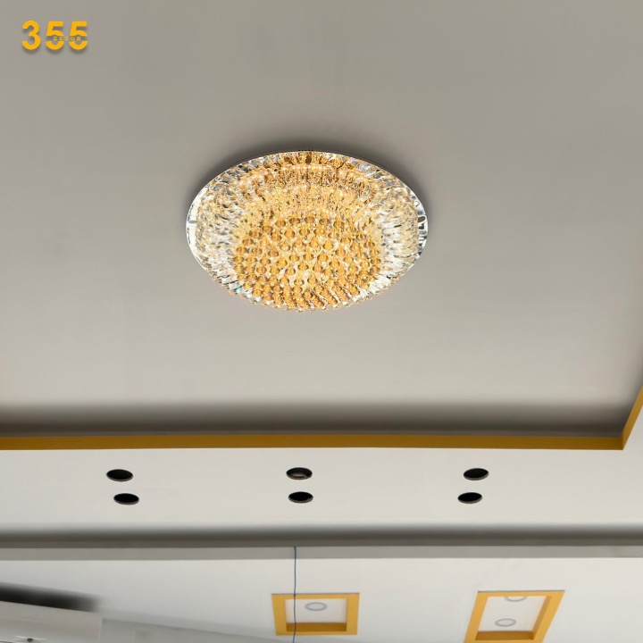 Đèn ốp trần pha lê 355 Decor OTPL3513 LED 3 CĐ