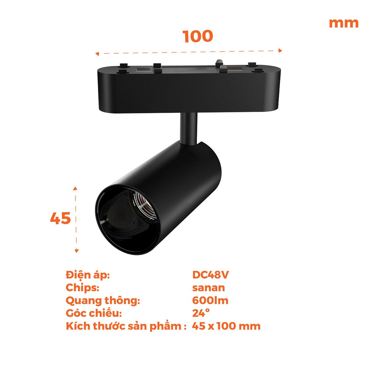 Đèn Tracklight thanh ray nam châm Nanoco 10W