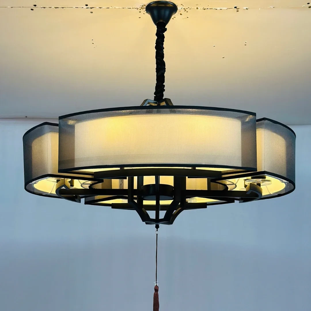 Đèn thả thiết kế 355 decor Ø850*H500 - Đế: Ø120*H50 - E14*8