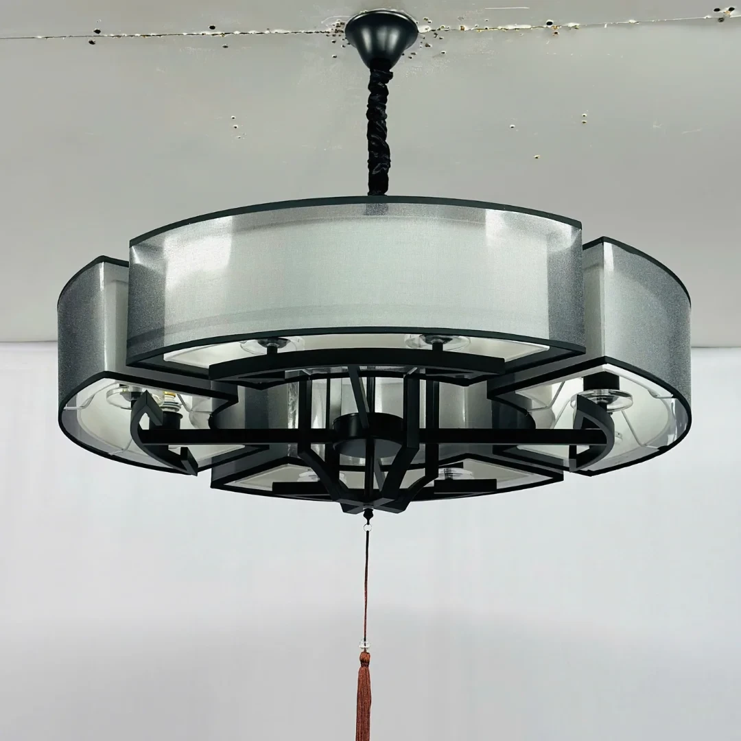 Đèn thả thiết kế 355 decor Ø850*H500 - Đế: Ø120*H50 - E14*8