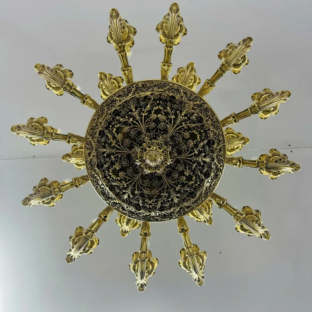 Đèn Chùm Đồng Nến D900*H700 - E14*18