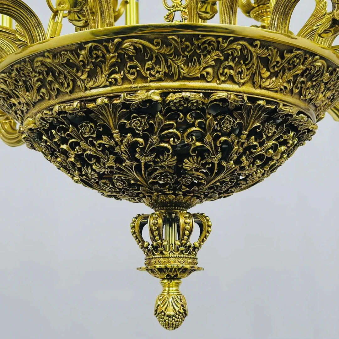 Đèn Chùm Đồng Nến D900*H700 - E14*18