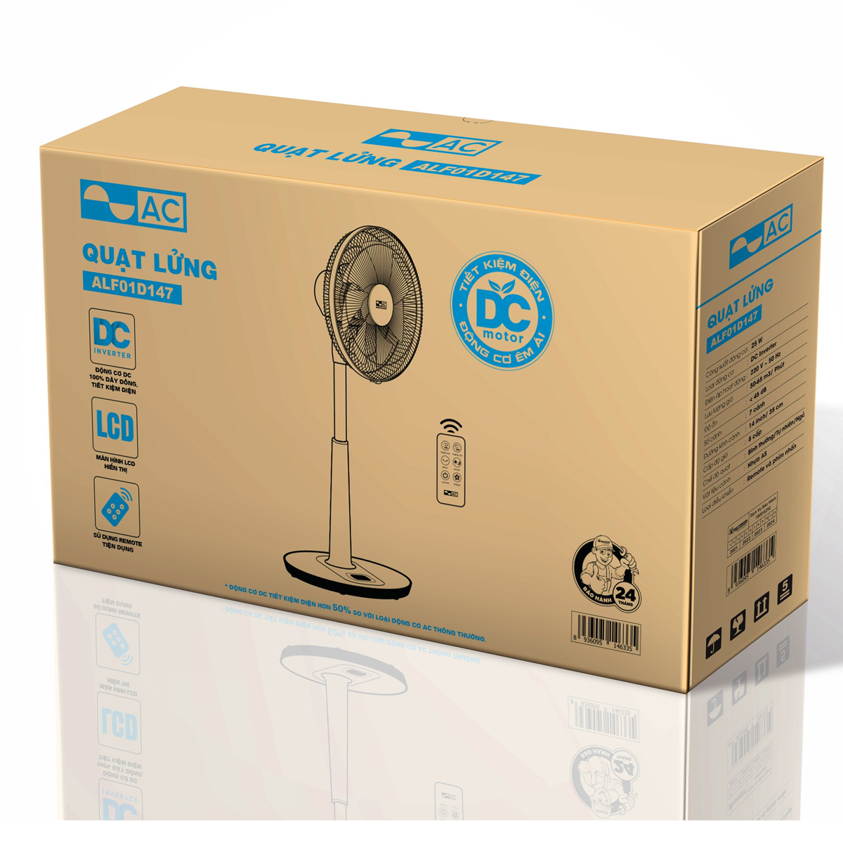 Quạt Lửng Ac Động Cơ Dc Inverter 25W - ALF01D147