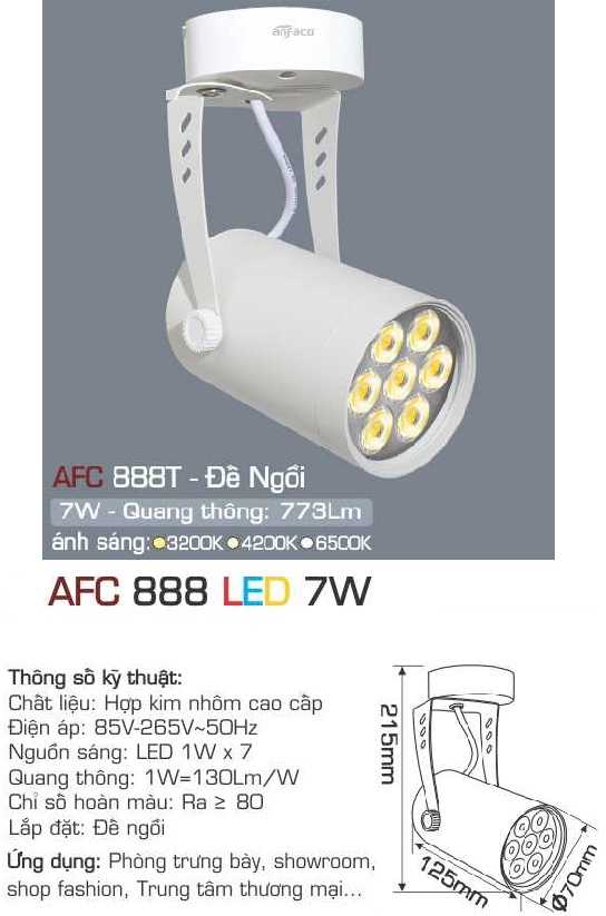 ĐÈN AFC 888 NGỒI TRẮNG 7W