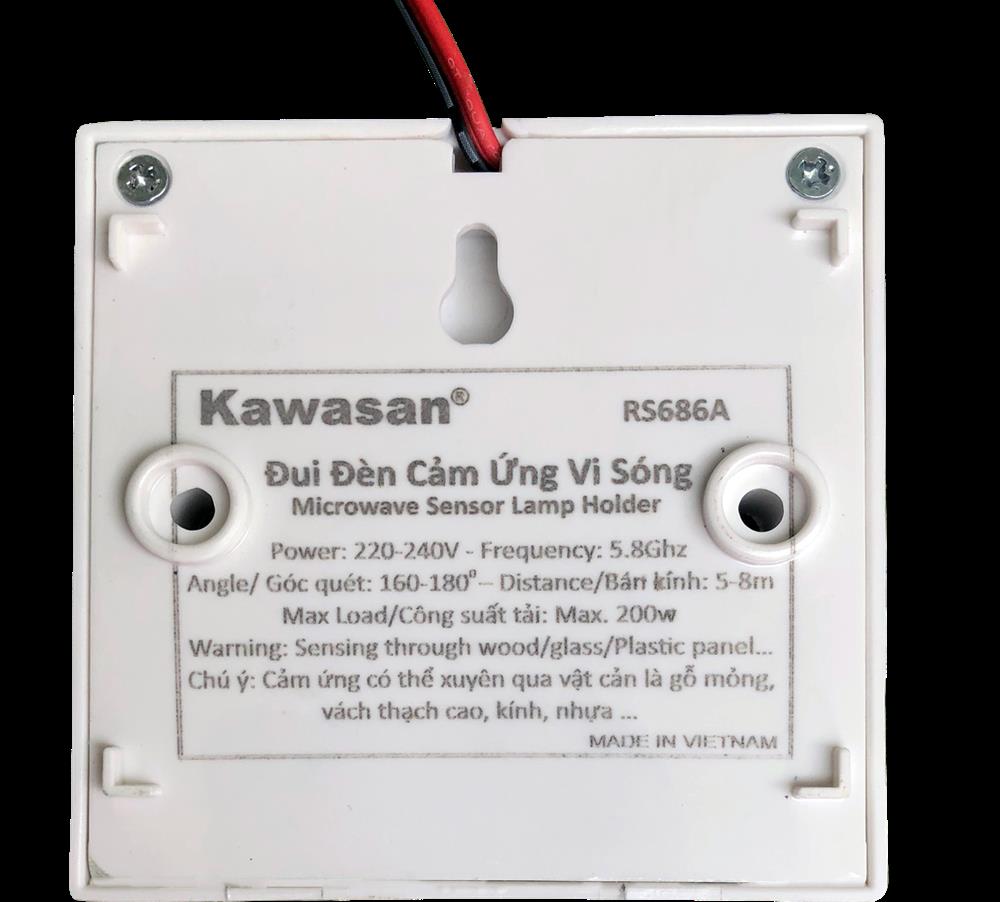 Mặt sau có lỗ cố định vít và lỗ để treo tường