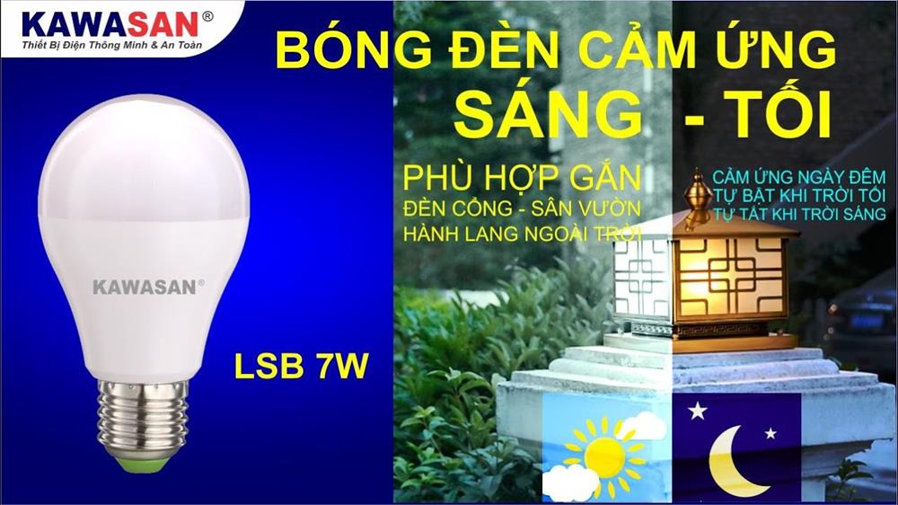 Bóng đèn cảm ứng sáng tối Kawasan LSB 7W
