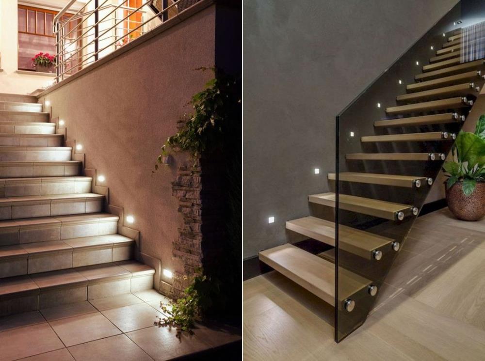 Dùng chiếu sáng và trang trí các vị trí cầu thang 