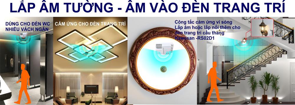 Có thể lắp âm tường hoặc âm vào các đèn trang trí