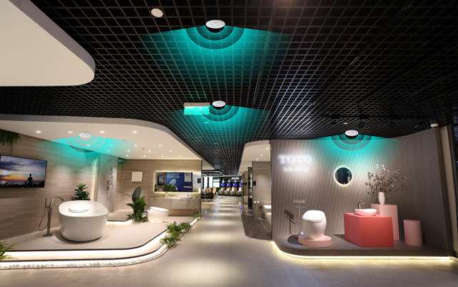 Showroom dùng cảm biến vi sóng vô cùng tiện dụng