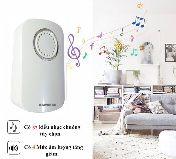 Có đến 32 kiểu chuông và 4 mức âm lượng tuỳ chỉnh