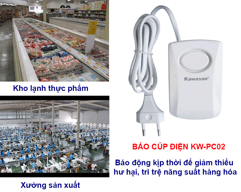 Báo động kịp thời để giảm thiểu hư hại, trì trệ năng suất hàng hoá