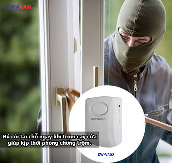 Cảm biến rung VA02 hú còi báo ngay tại chỗ giúp kịp thời phòng chống trộm