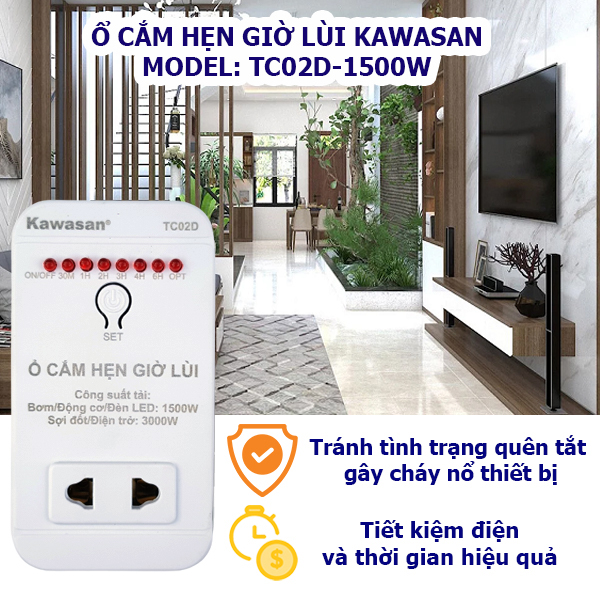 Lợi ích khi dùng ổ cắm hẹn giờ lùi