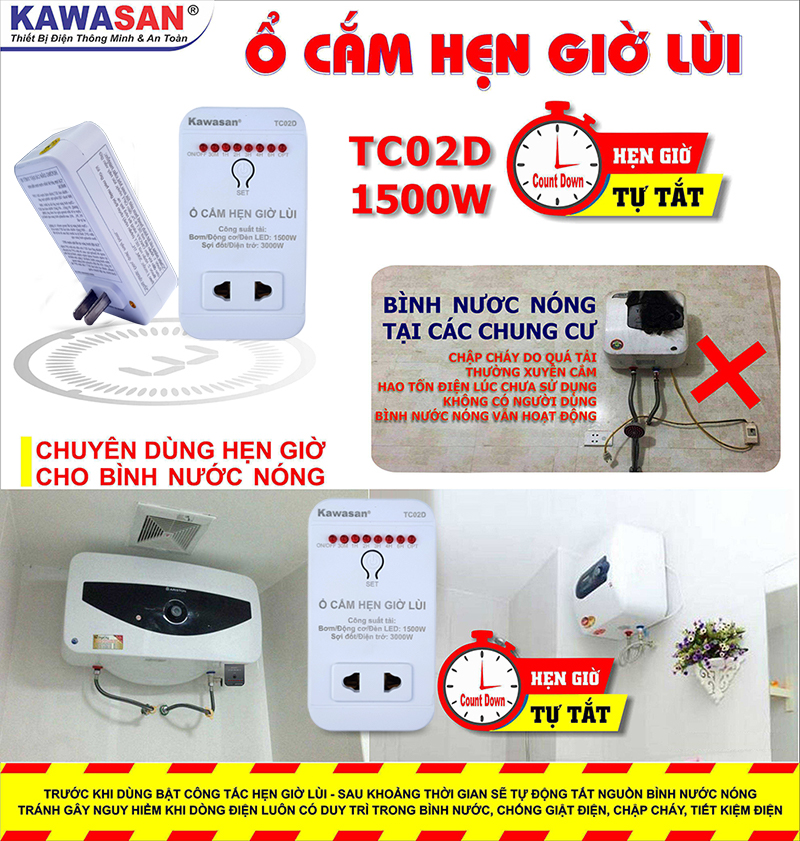 Chuyên dụng hẹn giờ cho bình nước nóng