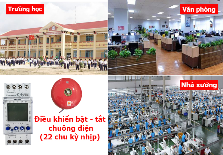 Hẹn giờ bật - tắt hệ thống chuông reo 