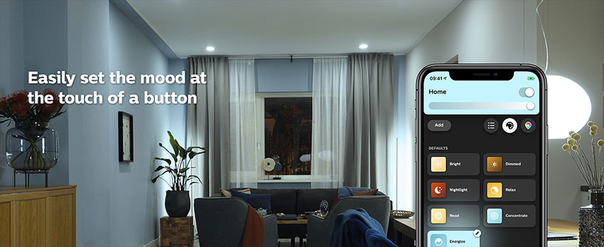 Điều khiển tối đa 10 bóng đèn thông minh Philips HueWCA 9W A60 E27