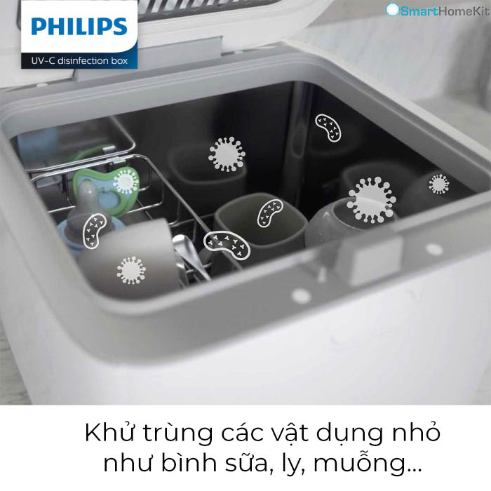 Chức năng khử khuẩn tuyệt vời của hộp khử trùng Philips