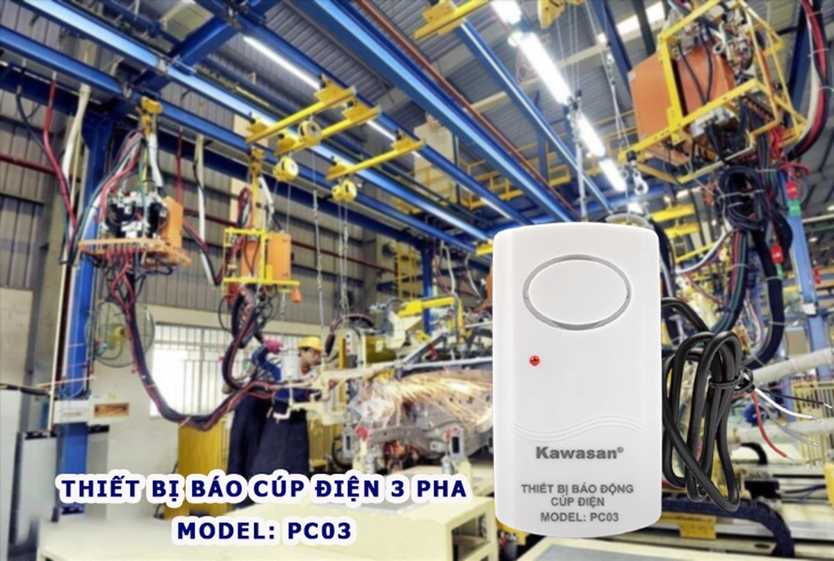 Báo mất điện 3 pha thường dùng cho các nhà máy sản xuất