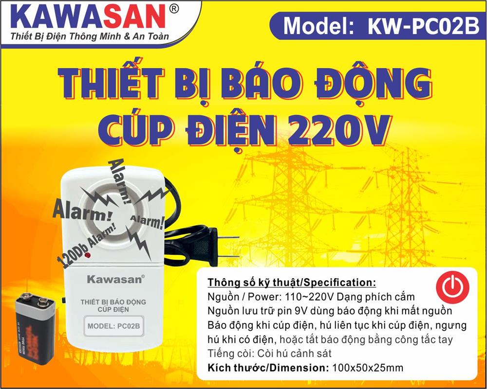 Thiết bị báo cúp điện Kawasan PC02B