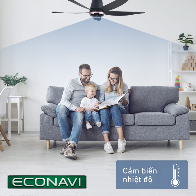Quạt trần Panasonic Cảm biến nhiệt độ bằng công nghệ ECONAVI