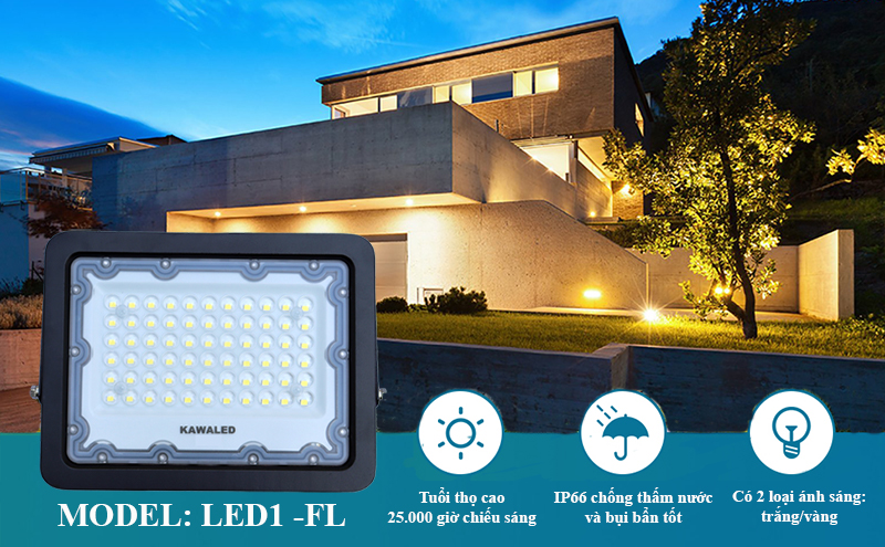 Đèn pha led mỏng Kawaled với nhiều ưu điểm vượt trội