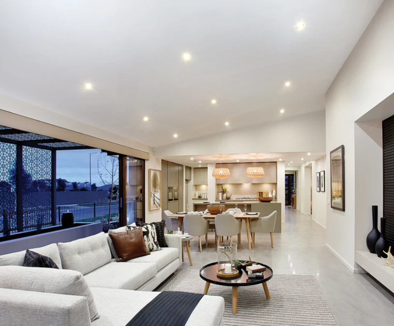 Ứng dụng đèn Led âm trần Downlight trong phòng khách