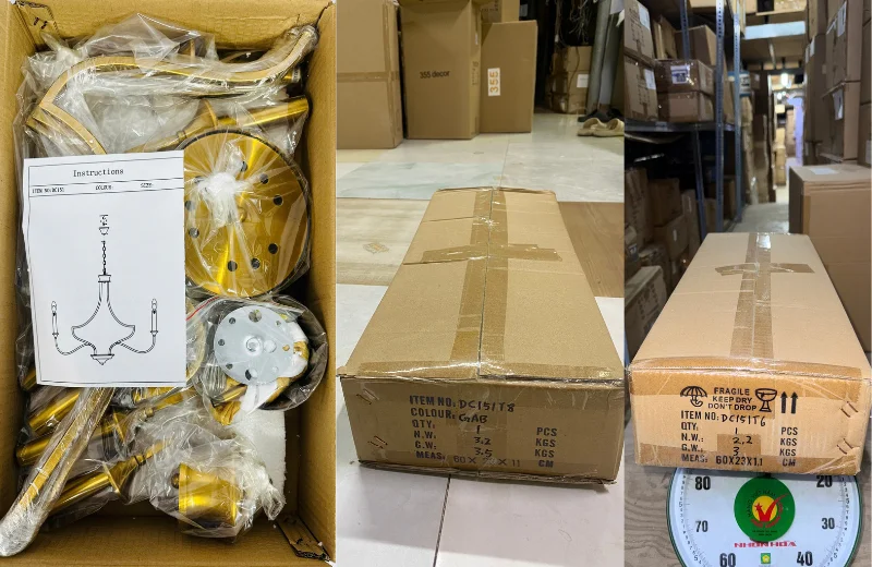 Ảnh cận đóng thùng Đèn Chùm DC151