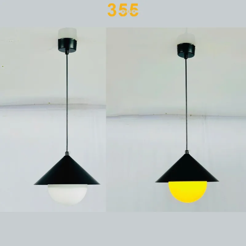 đèn thả hiện đại thd99 - thiết kế tối giản thả chao hợp kim sơn đen tĩnh điện